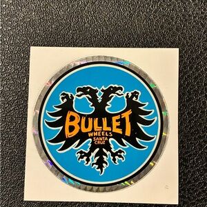 VTG 80’s Bullet Wheels Santa Cruz Sticker - Blue/Black/Orange